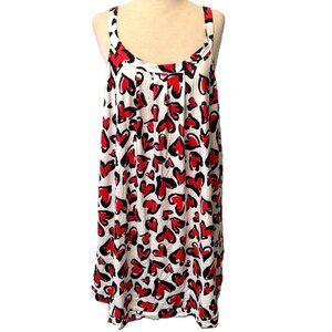 Ekouaer Women's 3X Nightgown Sleeveless Sleepwear Hearts Valentines
